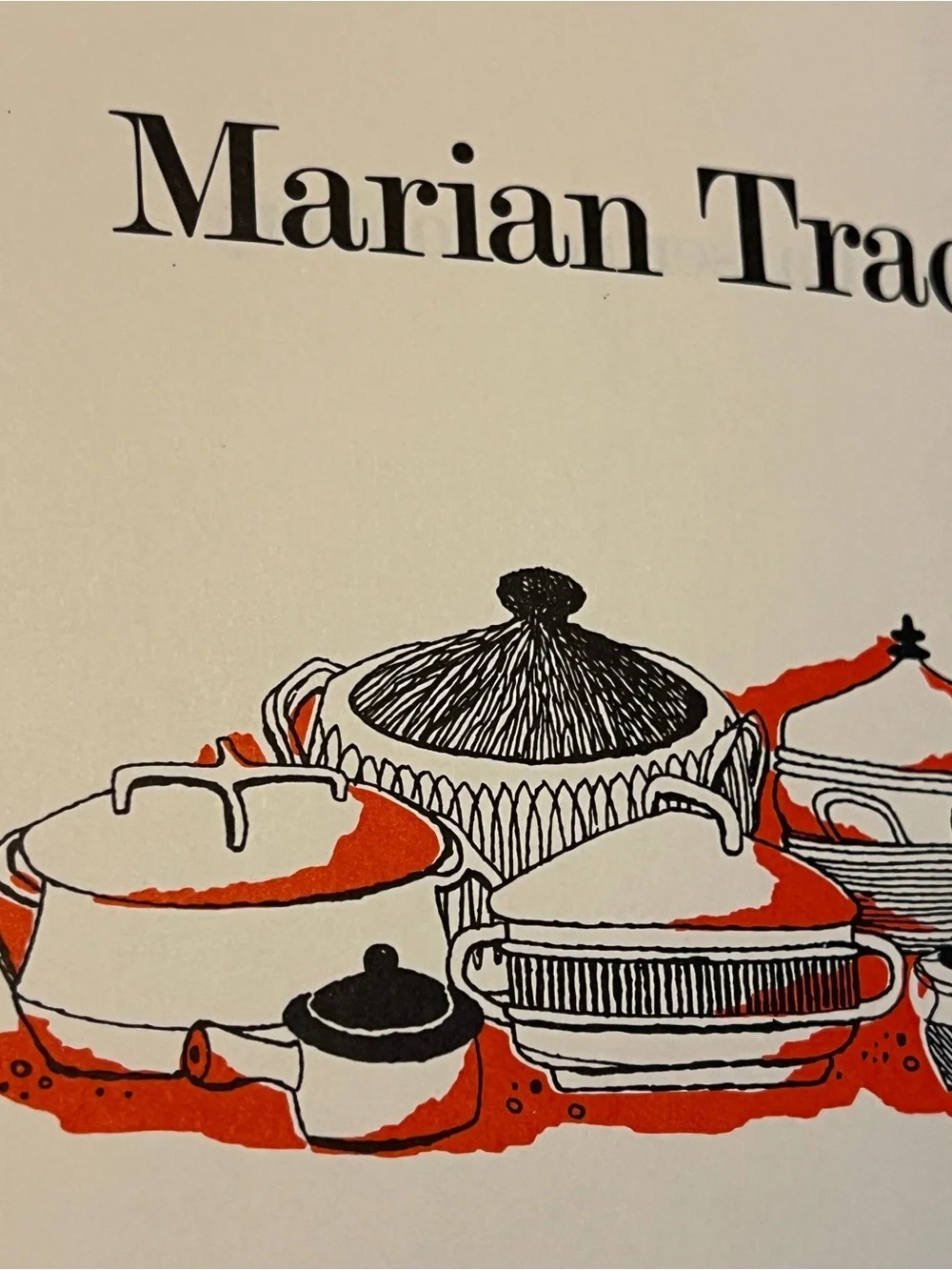 Marian Tracy New Casserole Cookery - Cookbook  1968 in Yellow and Red Cover